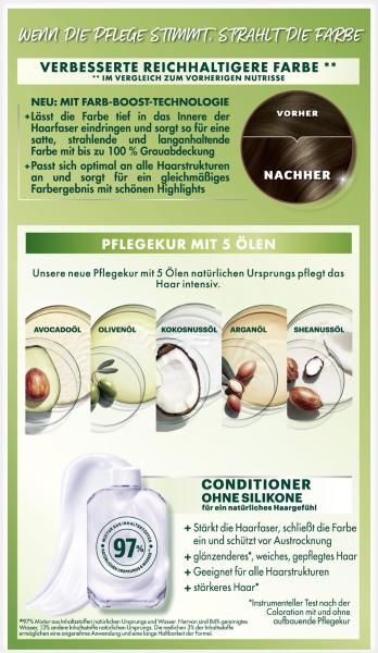Garnier Nutrisse Ultra Creme Dauerhafte Pflege-Haarfarbe 4 Chocolate Mittelbraun