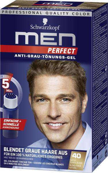 Schwarzkopf Men Perfect Anti-Grau Tönungs-Gel 40 natur dunkelblond