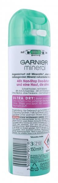 Garnier Mineral Ultra Dry Deodorant Spray 