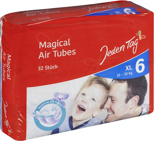 Jeden Tag Magical Air Tubes Windeln Gr. 6 XL 16-30kg