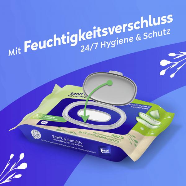 Tempo Feuchte Toilettentücher sanft & sensitiv