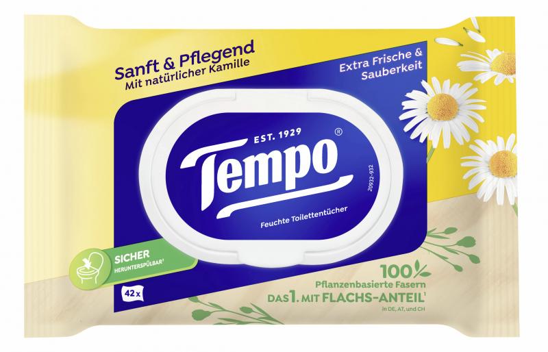 Tempo Feuchte Toilettentücher sanft & pflegend Kamille