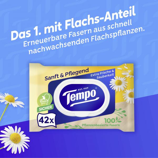 Tempo Feuchte Toilettentücher sanft & pflegend Kamille