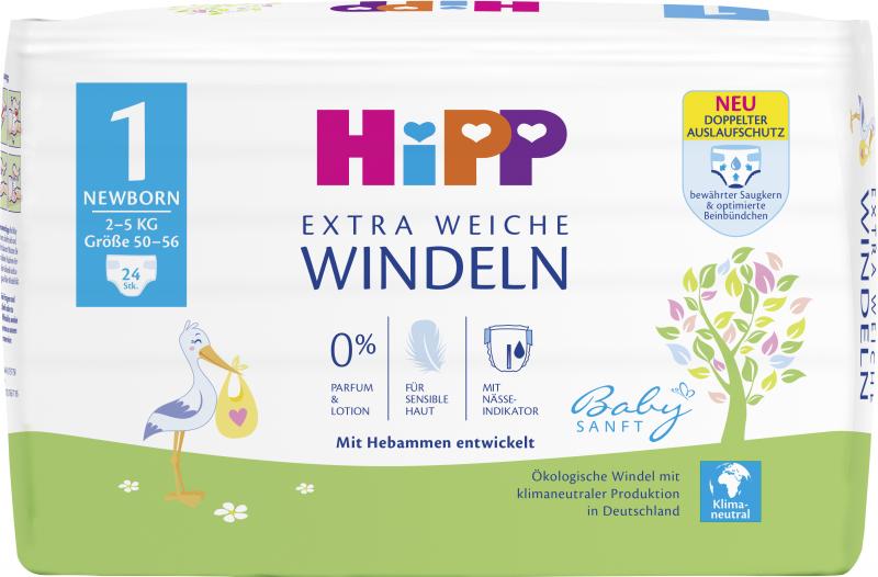 Hipp Babysanft Windeln Gr. 1 Newborn 2-5kg