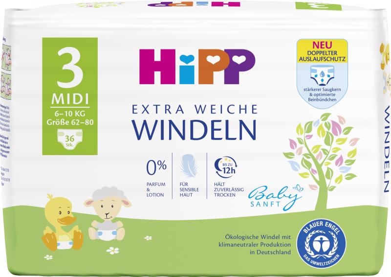 Hipp Babysanft Windeln Gr. 3 Midi 6-10kg