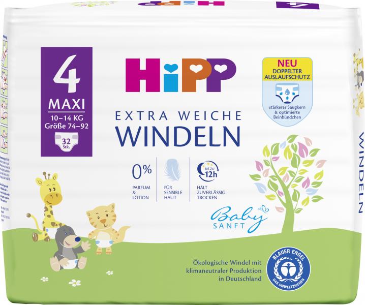 Hipp Babysanft Windeln Gr. 4 Maxi 10-14kg