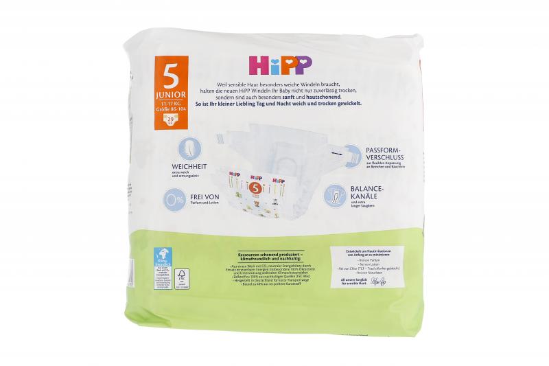 Hipp Babysanft Windeln Gr. 5 Junior 12-17kg
