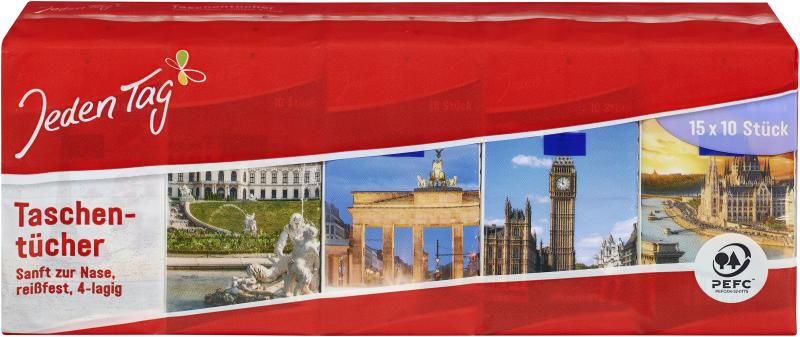 Jeden Tag Taschentücher 4 -lagig