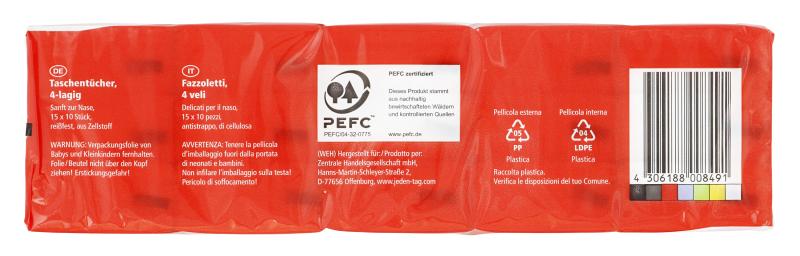 Jeden Tag Taschentücher 4 -lagig