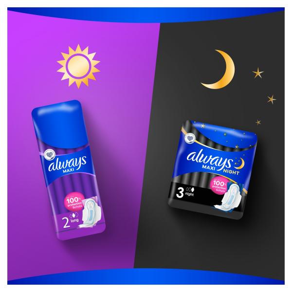 Always Maxi Damenbinden Long mit Flügeln (Größe 2)