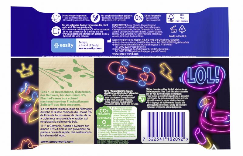 Tempo Feuchte Toilettentücher Limited Edition