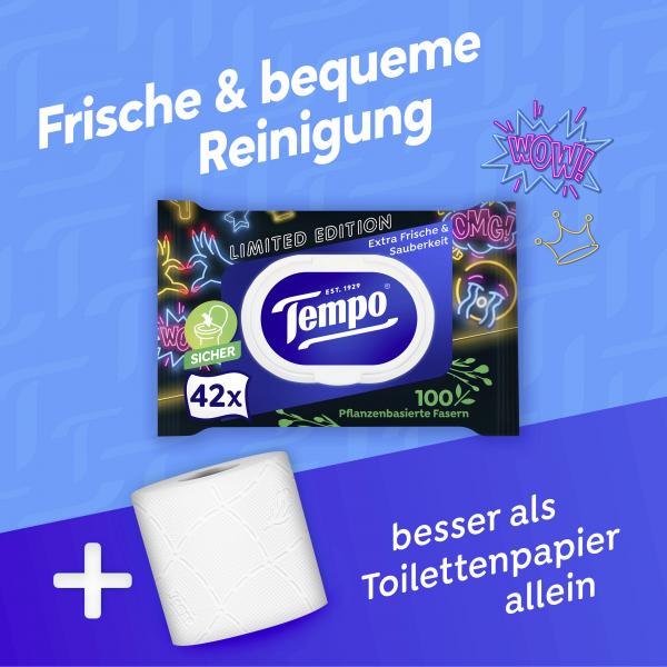 Tempo Feuchte Toilettentücher Limited Edition