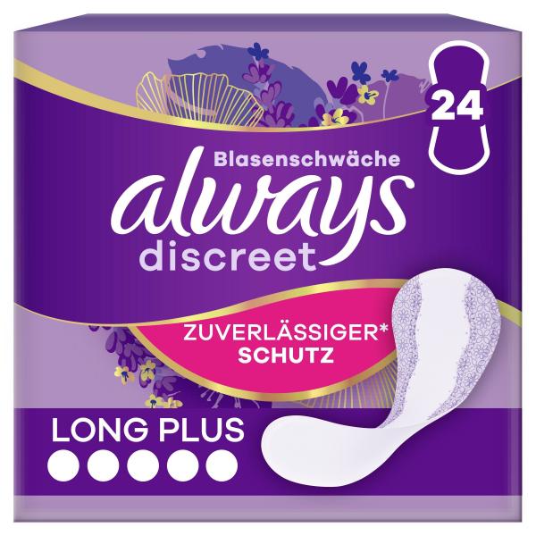 Always Discreet Comlete Protection Inkontinenz Slipeinlagen Long Plus