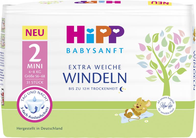 Hipp Babysanft Windeln Größe 2 Mini 4-8kg
