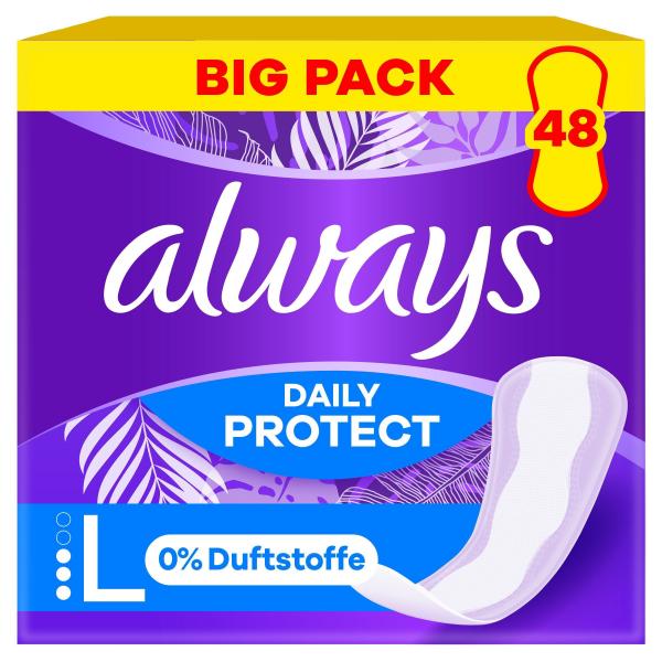 Always Daily Protect Long ohne Duft Slipeinlagen
