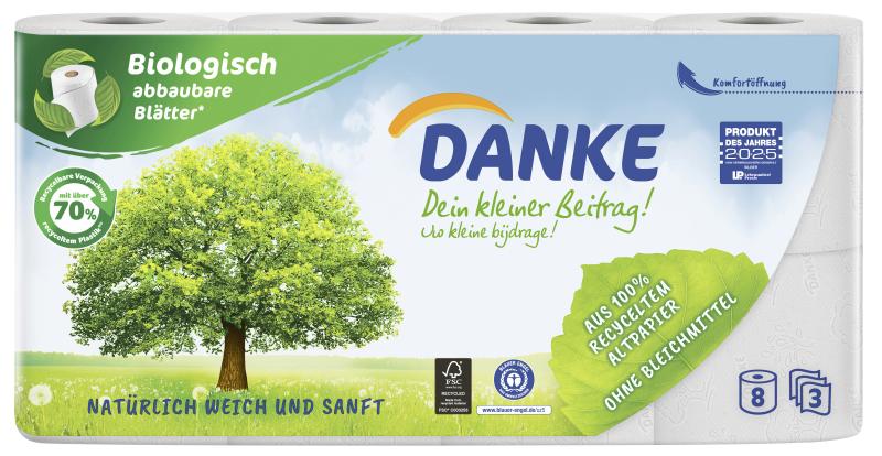 Danke Toilettenpapier 3-lagig