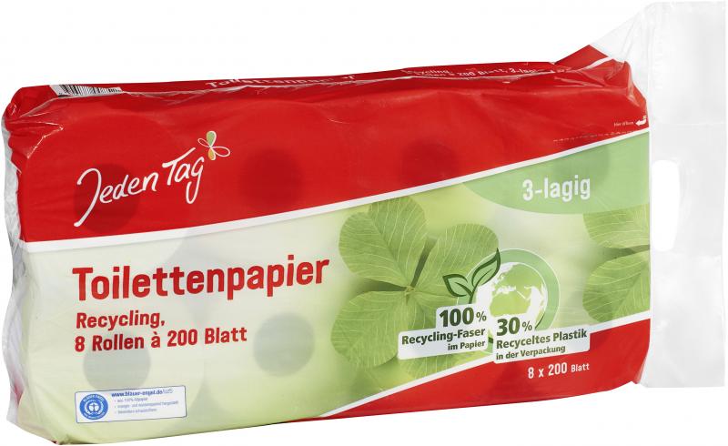 Jeden Tag Toilettenpapier 3-lagig Recycling