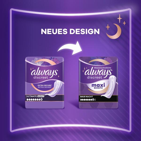 Always Discreet Inkontinenzeinlagen Ultimate Nacht