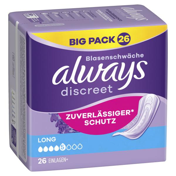 Always Discreet Inkontinenz-Einlagen Long