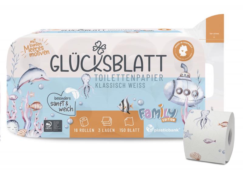 Glücksblatt Toilettenpapier 3-lagig Family Edition