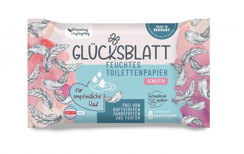 Glücksblatt feuchtes Toilettenpapier Sensitiv