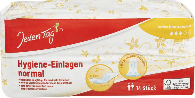 Jeden Tag Hygiene Einlagen Normal