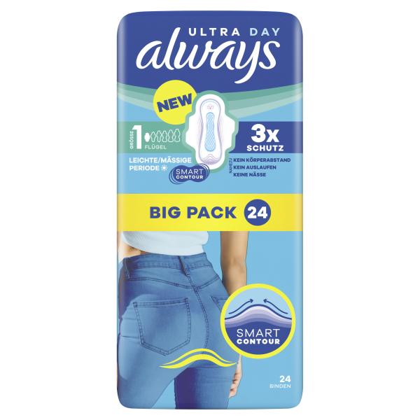 Always Ultra Day Binden Normal mit Flügeln (Größe 1)