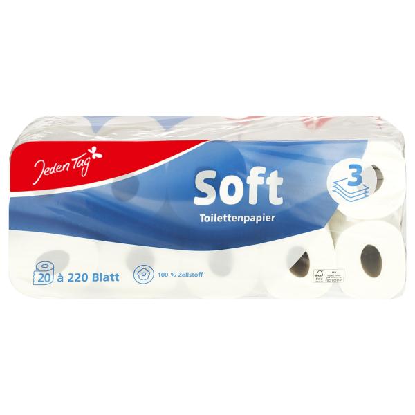 Jeden Tag Toilettenpapier XXL 3 lagig