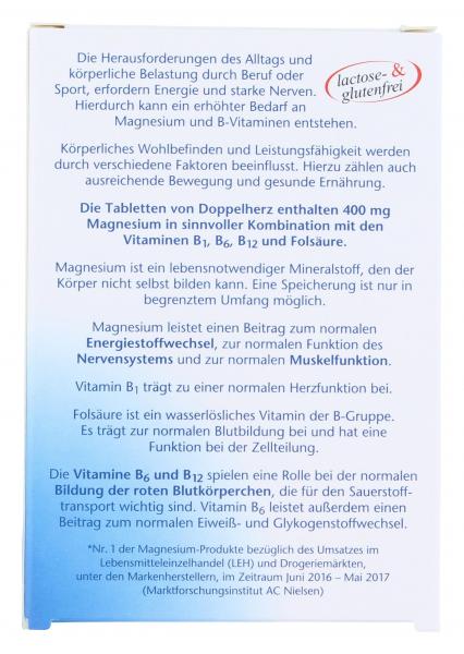 Doppelherz aktiv Magnesium 400 + B1 + B6 + B12 + Folsäure