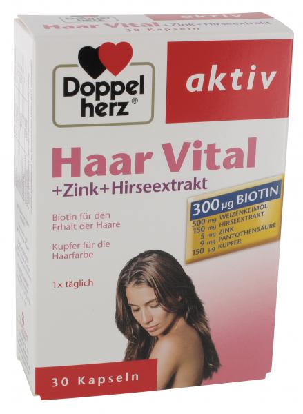 Doppelherz aktiv Haar Vital + Zink + Hirseextrakt Kapseln