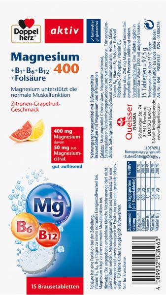 Doppelherz aktiv Magnesium 400 Brausetabletten