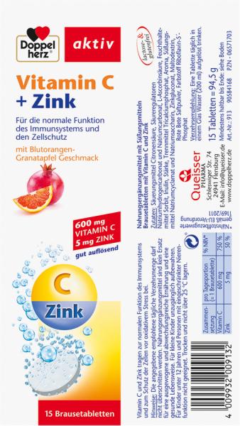 Doppelherz aktiv Vitamin C + Zink Brausetabletten