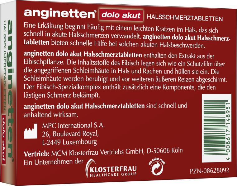 Klosterfrau Anginetten dolo akut Halstabletten