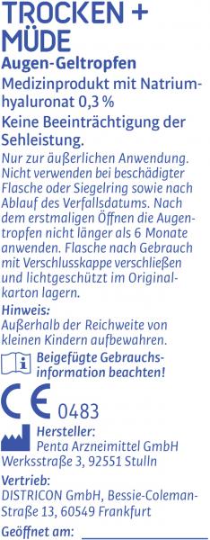 Eye Medica Gel-Tropfen Trocken + Müde