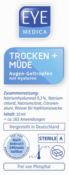 Eye Medica Gel-Tropfen Trocken + Müde