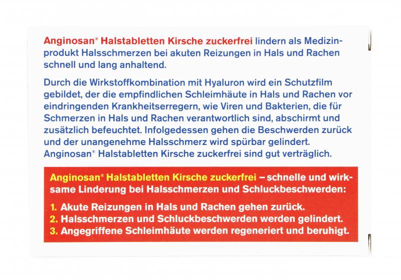 Tetesept Anginosan Halstabetten Kirsche Zuckerfrei