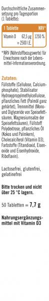 Taxofit Vitamin D3 2500 I.E. Mini-Tabletten