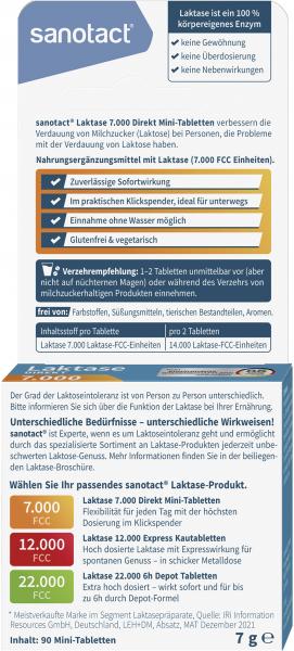 Sanotact Laktase direkt 7.000 Mini Tabletten
