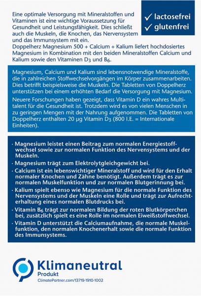 Doppelherz aktiv Magnesium 500 + Calcium + Kalium