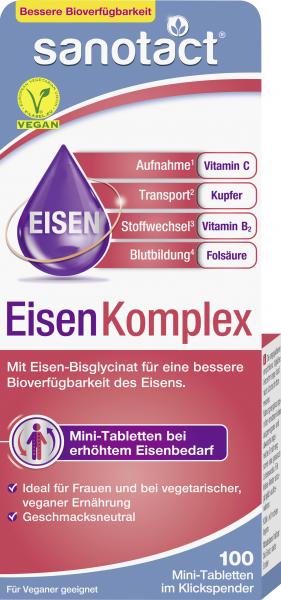 Sanotact Eisen Komplex Mini Tabletten im Spender