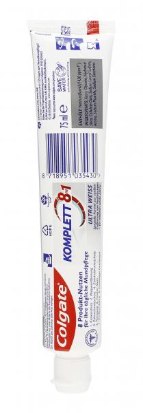 Colgate Zahncreme Komplett 8in1 ultra weiß