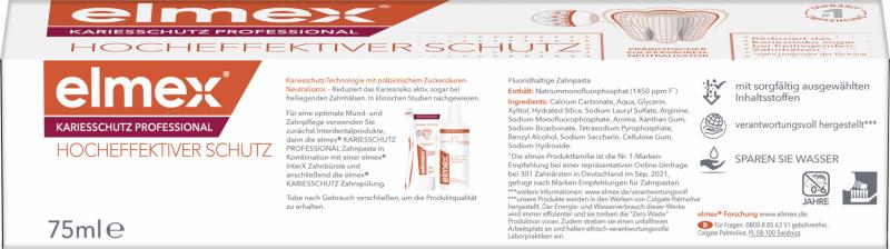 Elmex Zahncreme Kariesschutz Professional