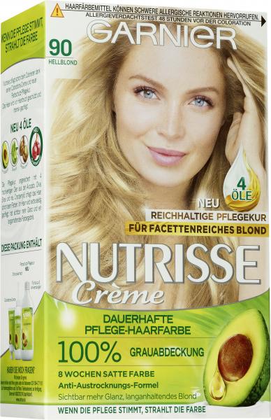 Garnier Nutrisse Creme Pflege-Haarfarbe 90 hellblond