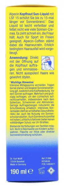Alpecin Kopfhaut Sun-Liquid LSF 15