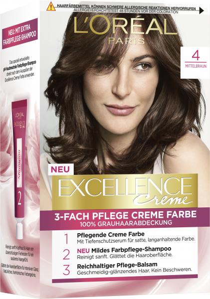 L'Oréal Excellence Creme 4 Mittelbraun