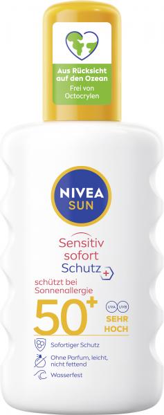 Nivea Sun Sensitiv Sofort Schutz Spray bei Sonnenallergie LSF 50+