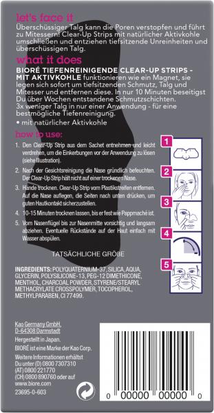 Bioré Clear-Up Strips mit Aktivkohle