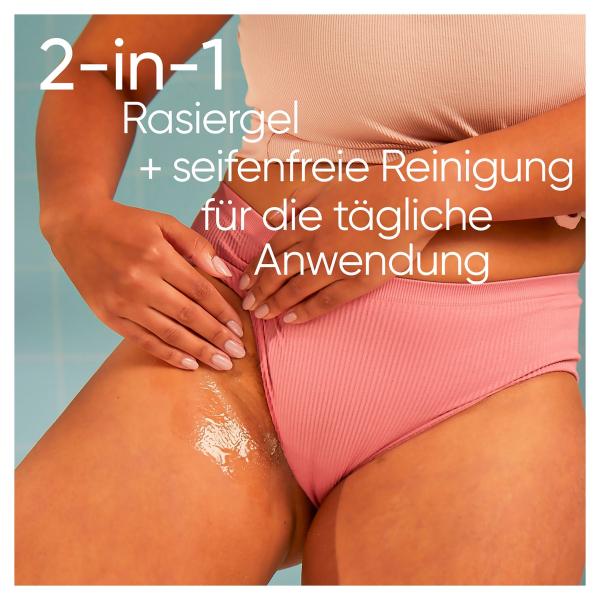 Gillette Satin Care 2-in-1 Reinigungs- und Rasiergel