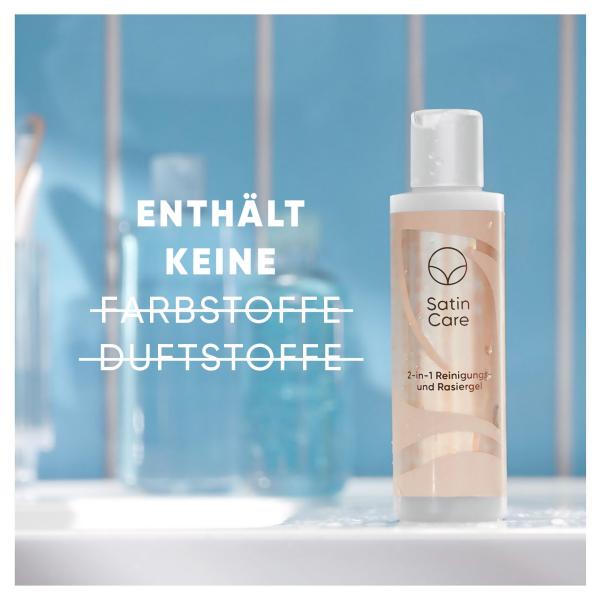 Gillette Satin Care 2-in-1 Reinigungs- und Rasiergel