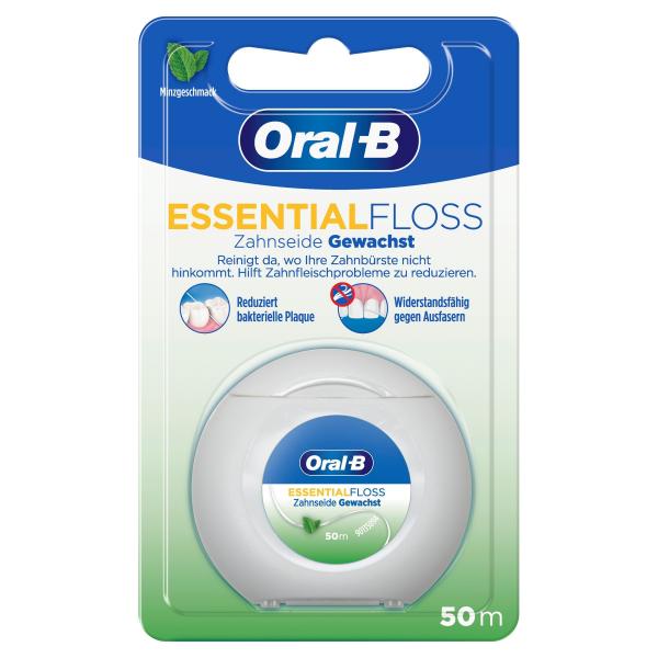 Oral-B Essentialfloss Zahnseide gewachst Minze